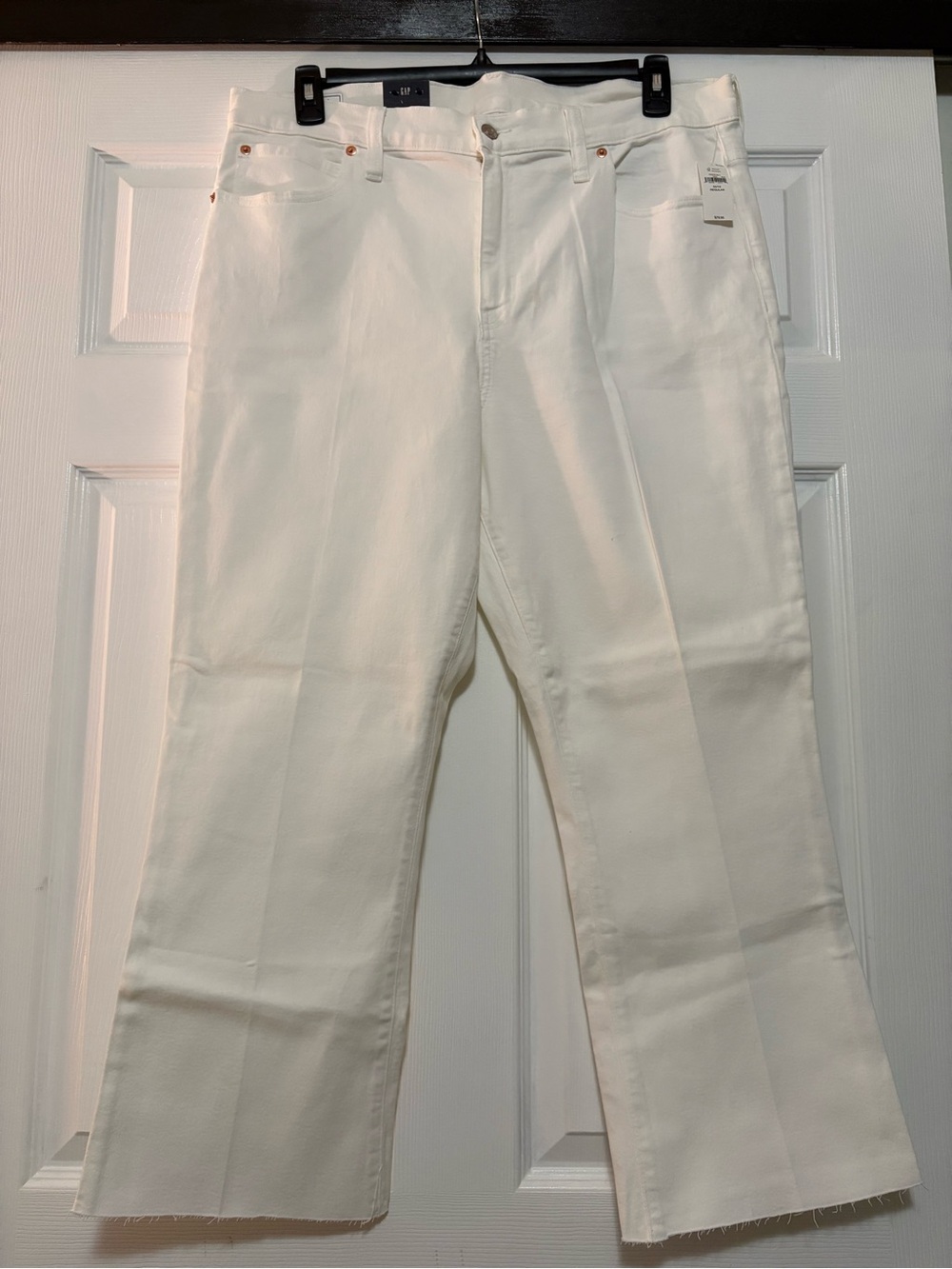 NWT Gap White Slim High Rise Stretch Kick Fit White Denim Jeans 18r